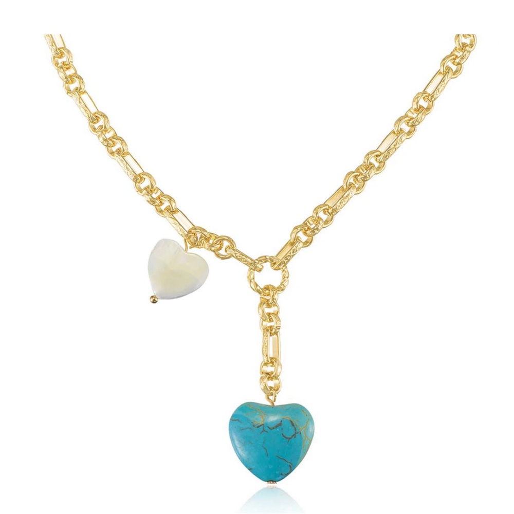 Ettika Gold and Blue Delicate Necklace